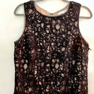 Max Studio Black Lace and Sequin Dress  Size M